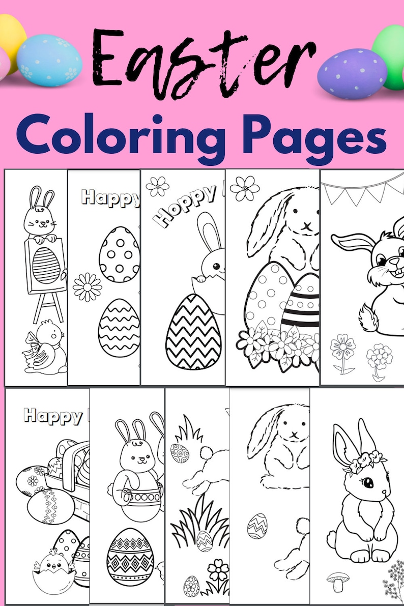 Easter Coloring Pages for Kids, Bunny Coloring Pages, Easter Coloring Sheets, Easter coloring for kids, Printable for kids coloring pages image 7