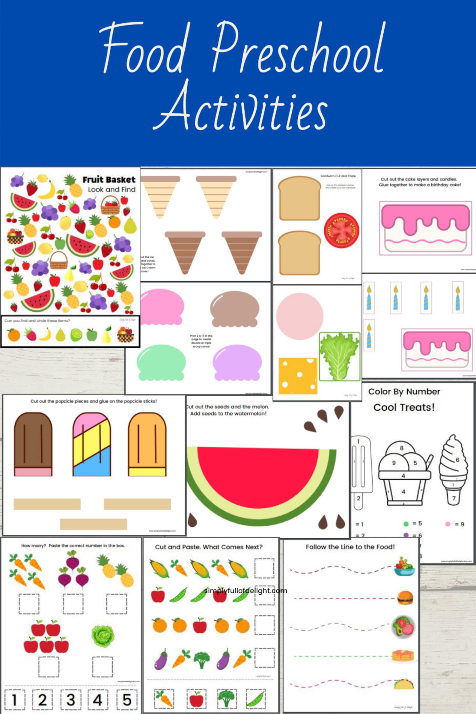 3 Year Old Learning Activities, Food Preschool Printable, Nutrition