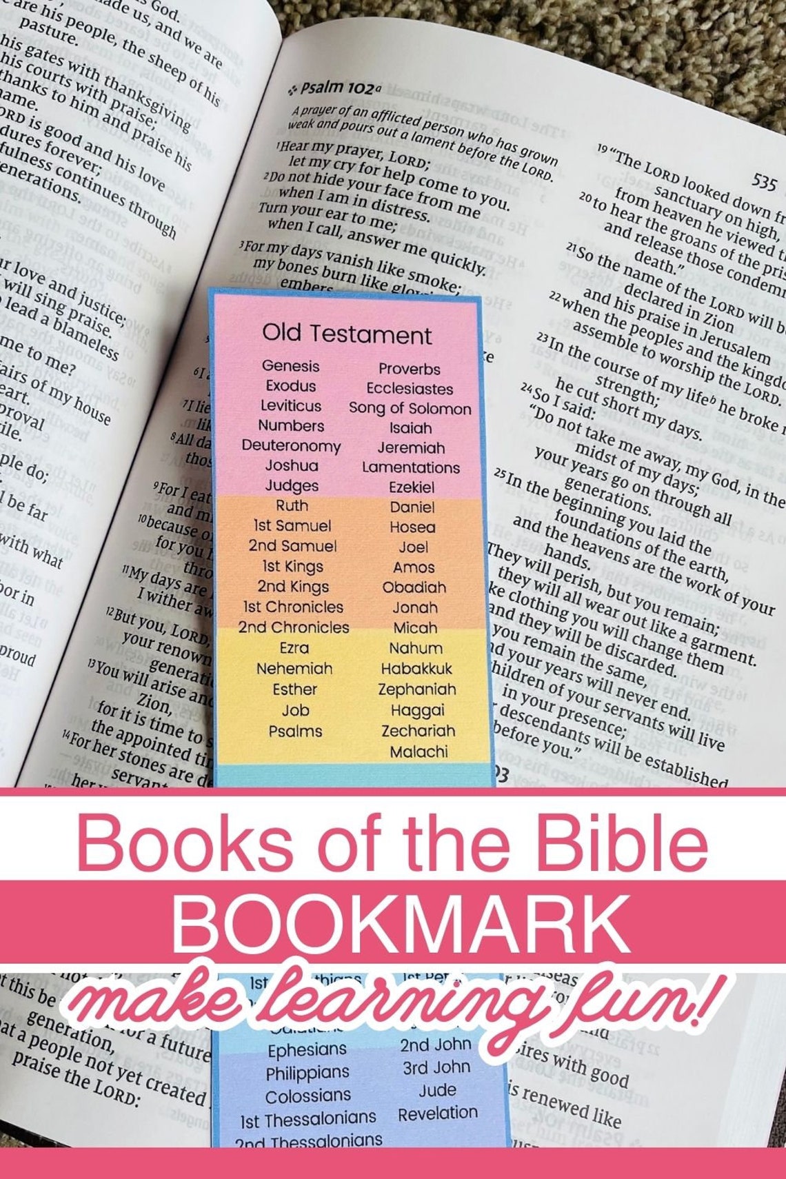 The Easiest Way To Learn The Books Of The Bible Printable Bookmark - mlu4ycg