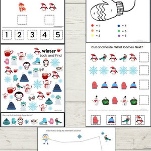 Winter Preschool Activities, Winter preschool printable, Winter activities for preschoolers, preschool Winter, Winter worksheet image 4