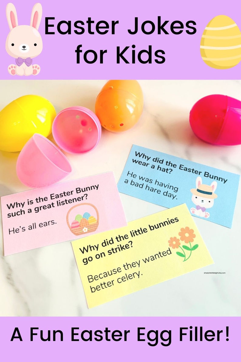 Easter Jokes for Kids, Easter Lunch Box Notes for Kids, Easter Lunchbox ...