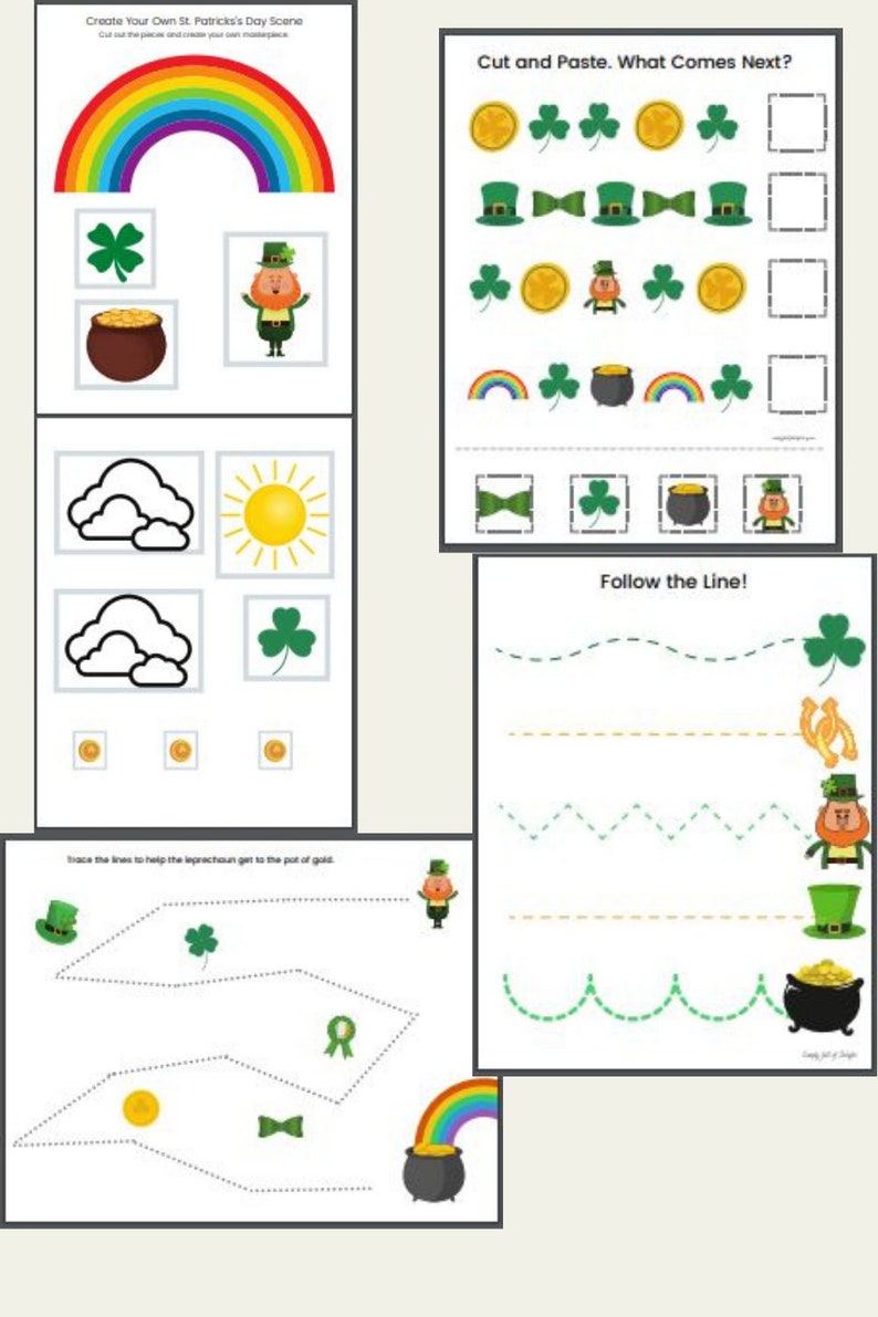 St. Patrick's Day Preschool Activities, St Patricks Day preschool printable, St Patricks activities, preschool St Patrick's Day worksheet image 10