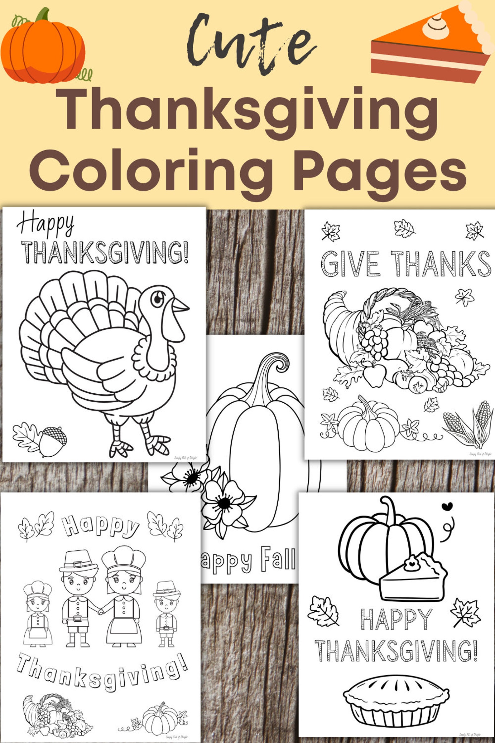 Thanksgiving Coloring Pages for Kids Thanksgiving Coloring - Etsy