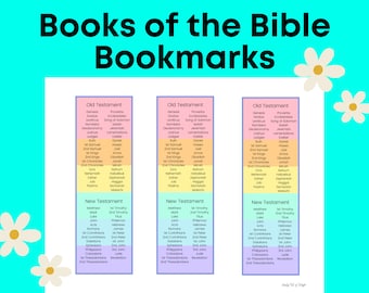 Books of the Bible Bookmark Printable, Christian Printable, Bible Printable for Kids, Printable Bookmark, Bible Bookmark