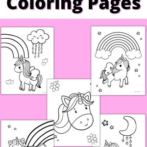 Unicorn Coloring Pages for Kids, Unicorn Coloring Sheets, Unicorn coloring for kids, Printable for kids coloring pages, Unicorn activities image 3