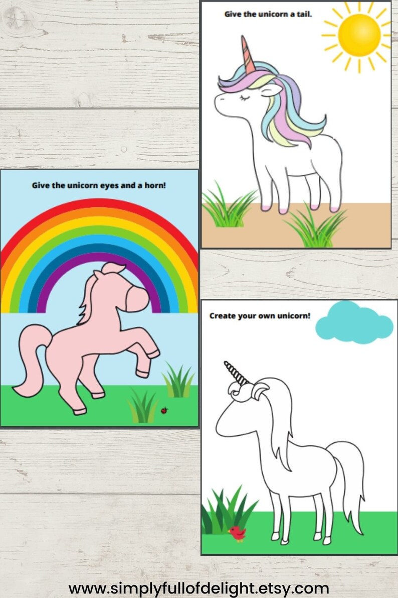 Unicorn Playdough Mats Unicorn Play Dough Mats Unicorn Play Etsy