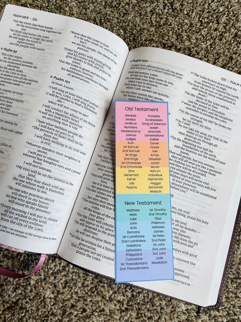 Books of the Bible Bookmark Printable, Christian Printable, Bible ...