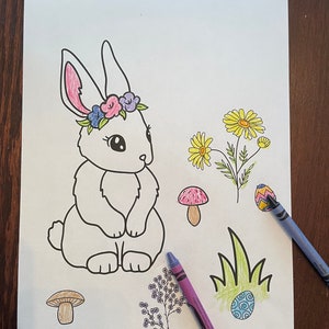Easter Coloring Pages for Kids, Bunny Coloring Pages, Easter Coloring Sheets, Easter coloring for kids, Printable for kids coloring pages image 8