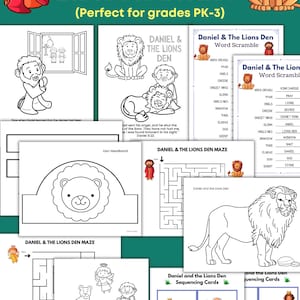 Daniel and the Lions Den Bible Story, Daniel and the Lions den activities and games, Craft, Kids Bible Class, Sunday School Lesson Plans image 2