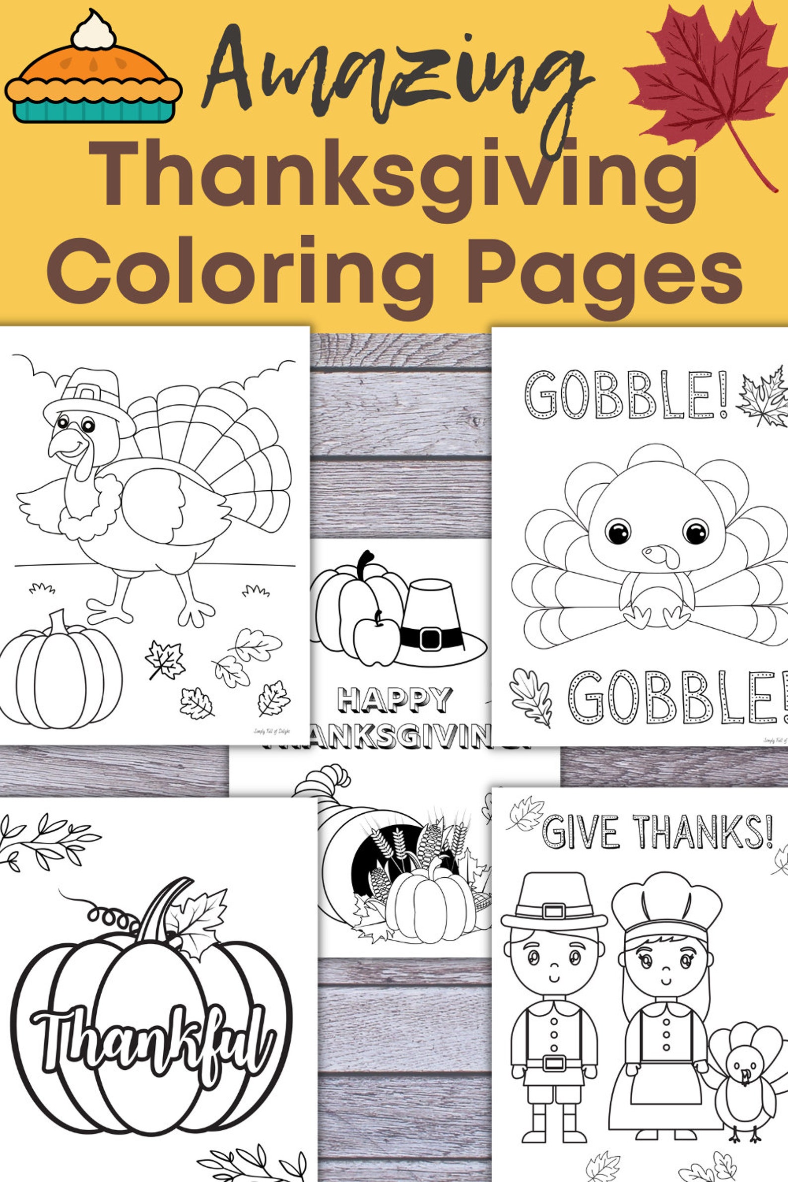 Thanksgiving Coloring Pages for Kids Thanksgiving Coloring - Etsy