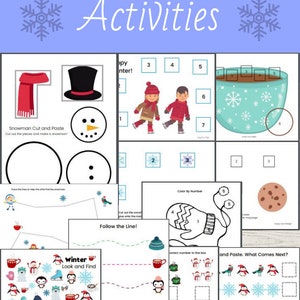 Winter Preschool Activities, Winter preschool printable, Winter activities for preschoolers, preschool Winter, Winter worksheet image 2