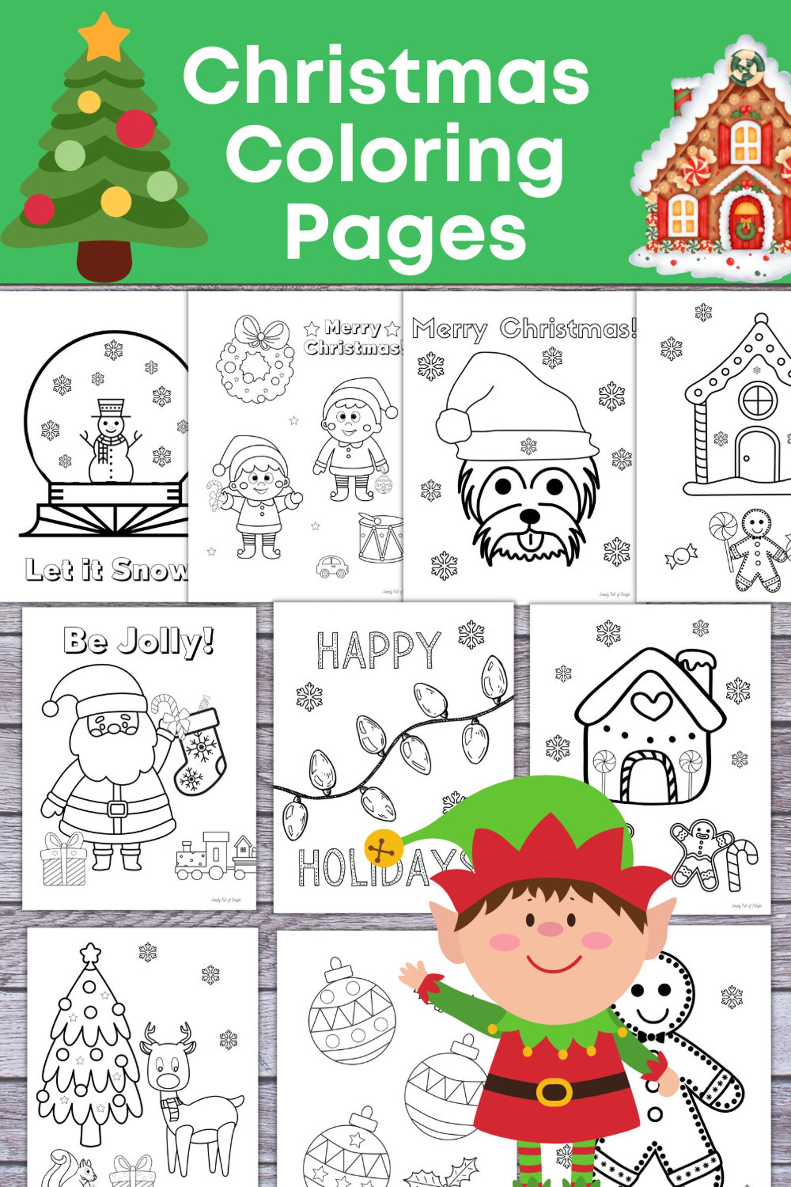 Christmas Coloring Pages for Kids, Christmas Coloring Sheets, Christmas ...