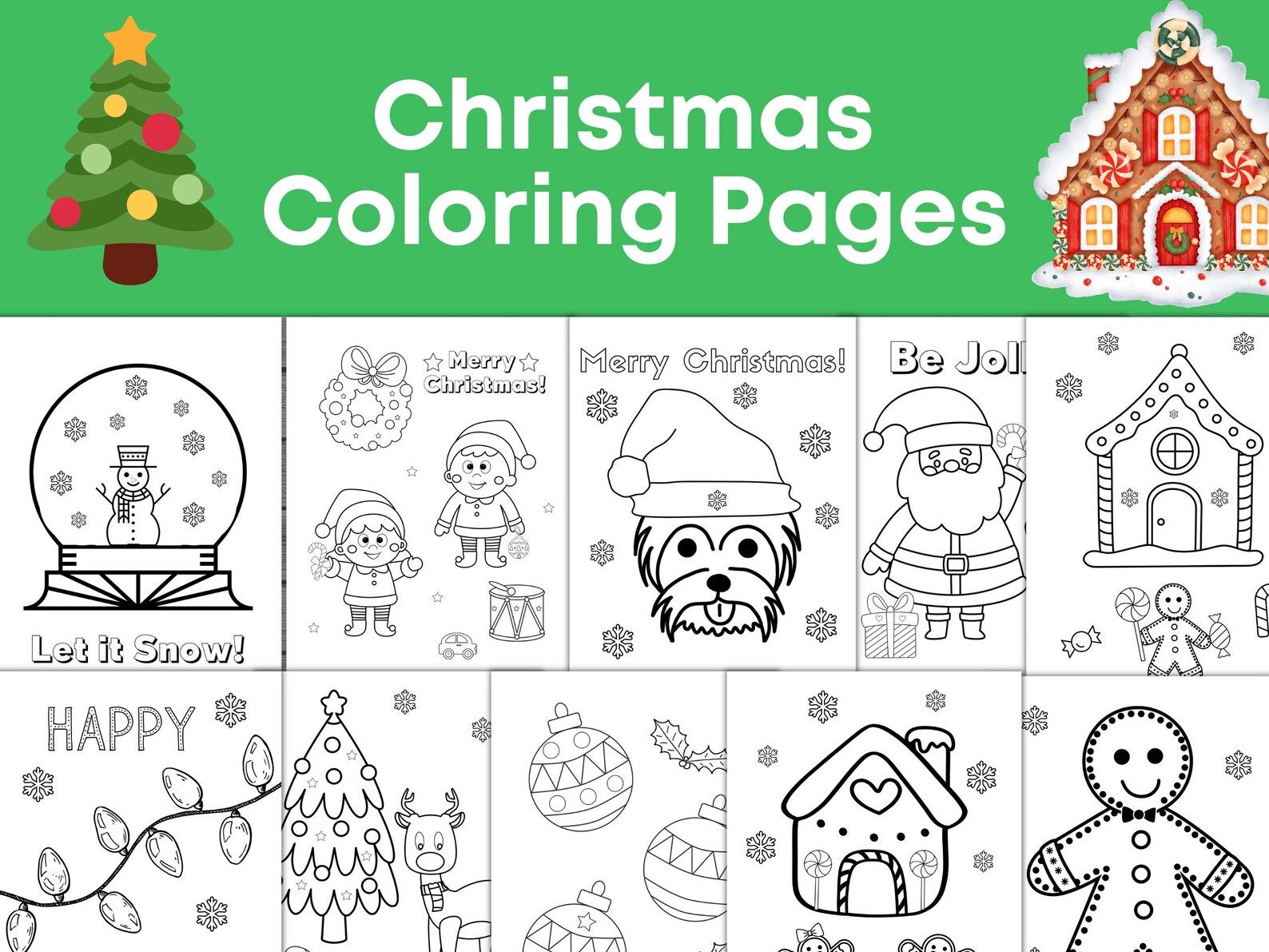 Christmas Coloring Pages for Kids, Christmas Coloring Sheets, Christmas