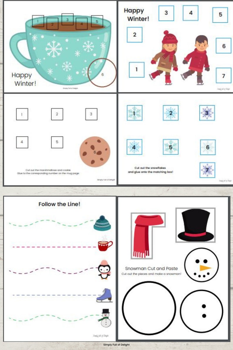 Winter Preschool Activities, Winter preschool printable, Winter activities for preschoolers, preschool Winter, Winter worksheet image 3