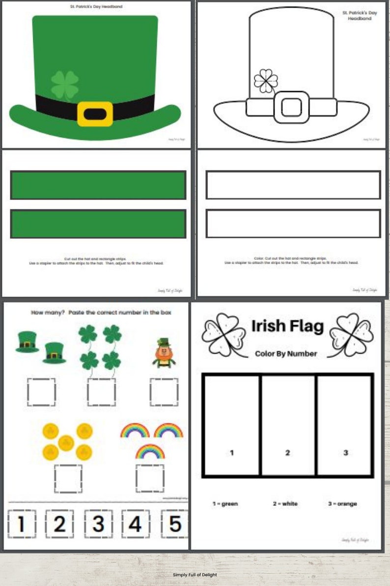 St. Patrick's Day Preschool Activities, St Patricks Day preschool printable, St Patricks activities, preschool St Patrick's Day worksheet image 8