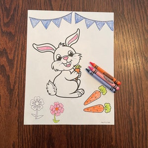 Easter Coloring Pages for Kids, Bunny Coloring Pages, Easter Coloring Sheets, Easter coloring for kids, Printable for kids coloring pages image 6