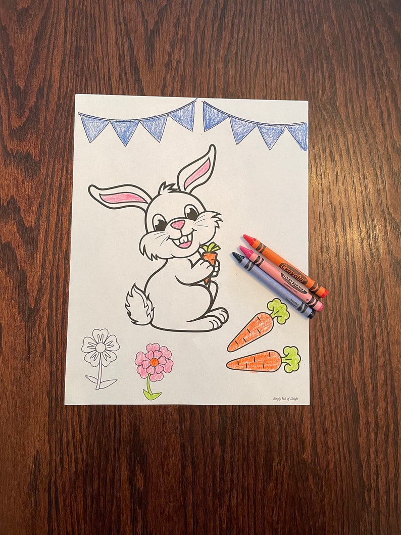 Easter Coloring Pages for Kids, Bunny Coloring Pages, Easter Coloring Sheets, Easter coloring for kids, Printable for kids coloring pages image 6