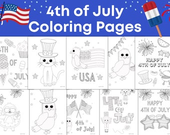 4th of July Coloring Pages for Kids, July 4 Coloring Sheets, Independence Day coloring for kids, Printable for kids coloring pages