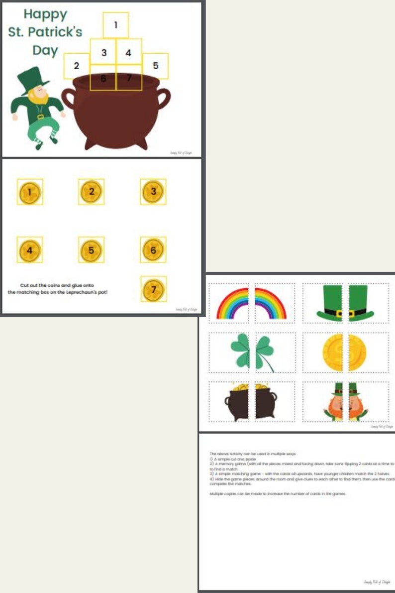 St. Patrick's Day Preschool Activities, St Patricks Day preschool printable, St Patricks activities, preschool St Patrick's Day worksheet image 9