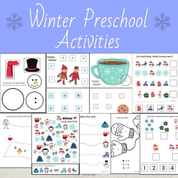 Winter Preschool Activities Winter preschool printable