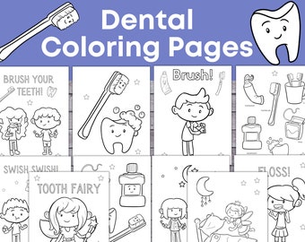 Dental Coloring Pages for Kids, Teeth Coloring Sheets, Tooth coloring pages for kids, Printable for kids coloring pages