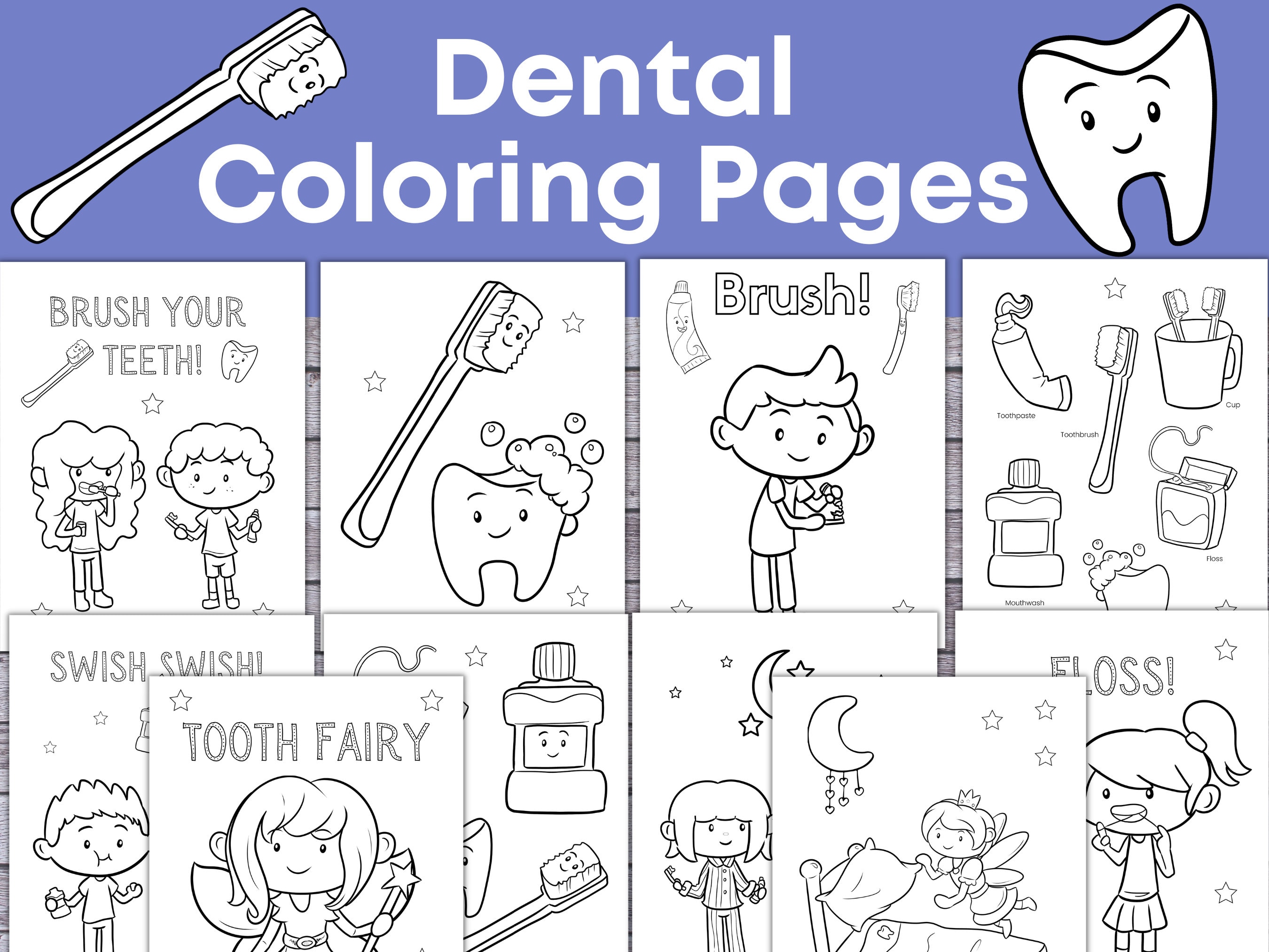 Dental Coloring Pages For Kids Printable Free