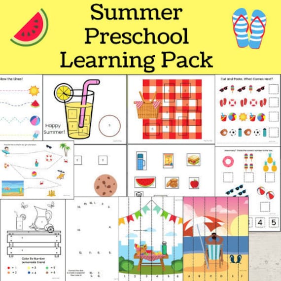 summer preschool activities summer preschool worksheets etsy