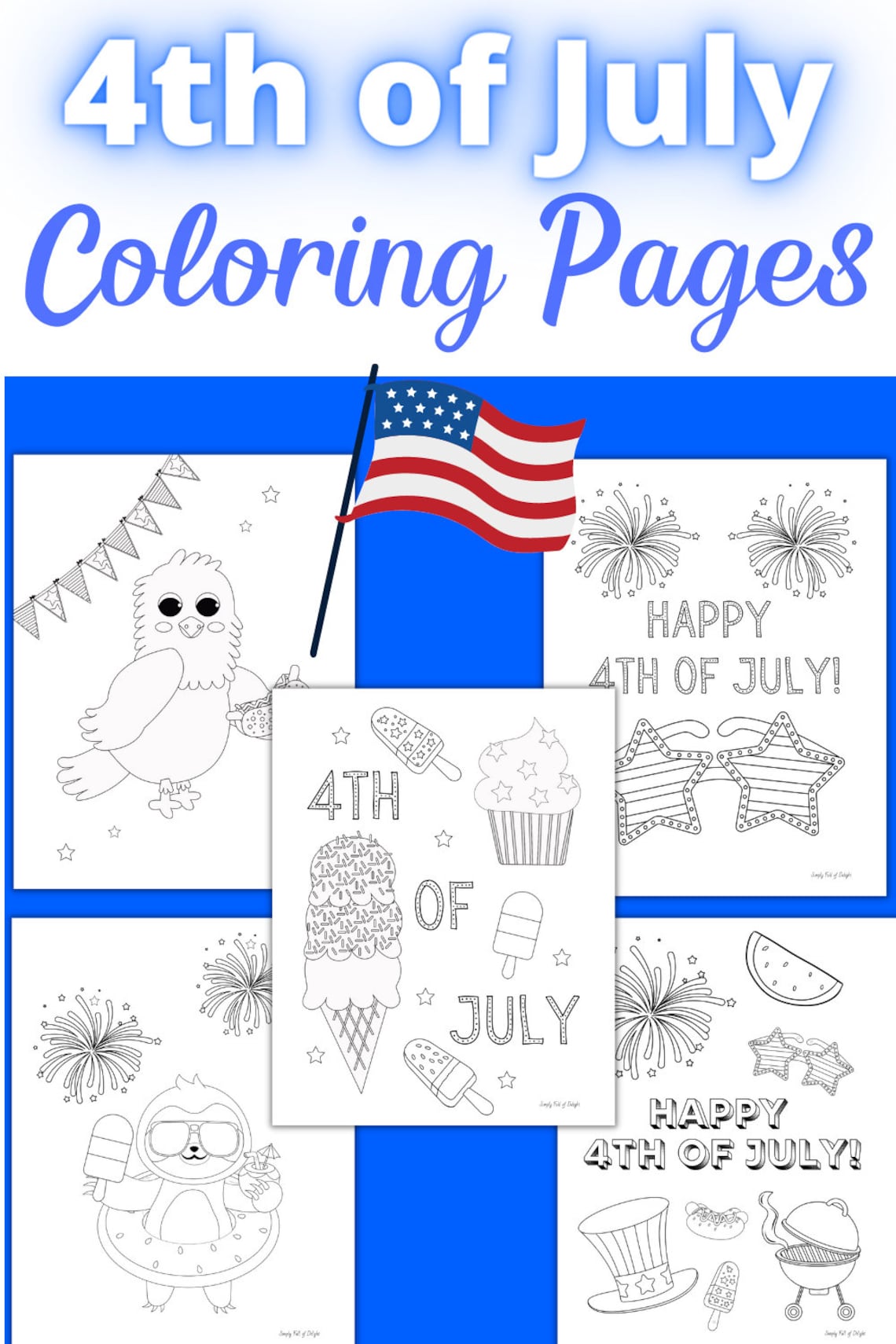 4th of July Coloring Pages for Kids, July 4 Coloring Sheets