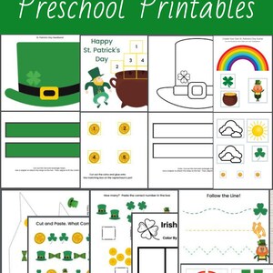 St. Patrick's Day Preschool Activities, St Patricks Day preschool printable, St Patricks activities, preschool St Patrick's Day worksheet image 2