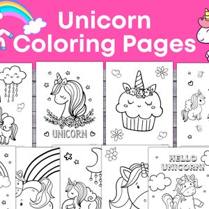 Unicorn Coloring Pages for Kids, Unicorn Coloring Sheets, Unicorn coloring for kids, Printable for kids coloring pages, Unicorn activities image 1