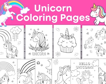 Unicorn Coloring Pages for Kids, Unicorn Coloring Sheets, Unicorn coloring for kids, Printable for kids coloring pages, Unicorn activities