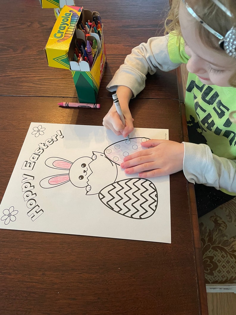 Easter Coloring Pages for Kids, Bunny Coloring Pages, Easter Coloring Sheets, Easter coloring for kids, Printable for kids coloring pages image 4