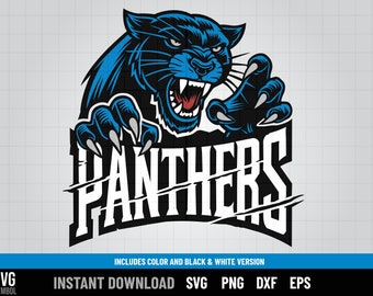 Panthers Svg, Panther Shirt Svg, Panther Football School Mascot Clip art, School Spirit Panther Mascot, Panther Shirt Png, Panther Spirit