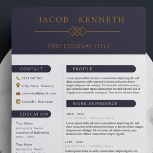 Resume Template Word | CV Template Professional | Curriculum Vitae | Simple Resume Template | Cover Letter and References | instant Download