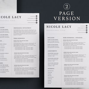 Minimalistic Resume Template for MS Word | Professional Executive ...
