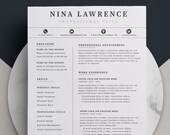 Minimalistic Resume Template for MS Word | Professional Executive Resume/CV + Cover Letter + References | Extra Page Pack | Instant Download