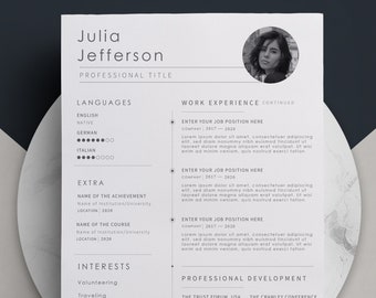 Professional Resume Template for Word | Executive Resume | Resume/CV + Cover Letter + References | Modern Resume Template | Instant Download