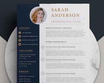 Professional Resume Template for Word | Executive Resume | Resume/CV + Cover Letter + References | Modern CV Template | Instant Download