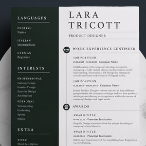 Professional Resume Template for Word | Executive Resume | Resume/CV + Cover Letter + References | Modern Resume Template | Instant Download