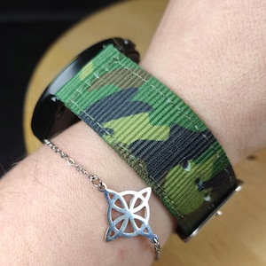 Nylon Strap for Huawei Watch GT 5 (Pro) - 46mm / Huawei Watch GT 4 - 46mm / Garmin Venu 3 / Amazfit Bip 5, Army Camouflage 22mm