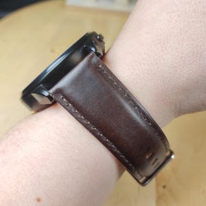 Vintage Leather Strap for Samsung Galaxy Watch 7/6/5/4/FE 44mm 40mm/Watch 6 Classic/Watch 5 Pro/Watch 4 Classic, 20mm Leather Bracelet