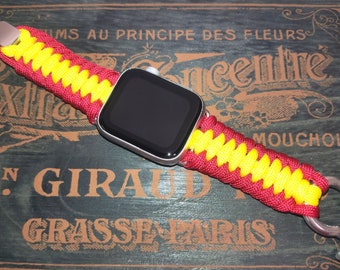 Nylon Paracord Band for Apple Watch 49mm 46mm 45mm 44mm, (42mm-Series 1-3), Series 10 9 8 7 6 5 4 3 2 1 SE Ultra 2 Spain Security