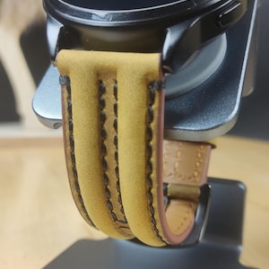 Padded Leather Strap for Huawei Watch GT 5 (Pro) - 46mm / Huawei Watch GT 4 - 46mm / Garmin Venu 3 / Amazfit Bip 5, Vintage Leather 22mm