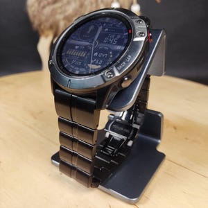 Armband für Garmin Fenix 8 - 51 mm / Fenix 7X Pro / 7X / 6X Pro / 6X / Enduro 3 / Epix 2 Pro 51 mm, schwarzer Edelstahl
