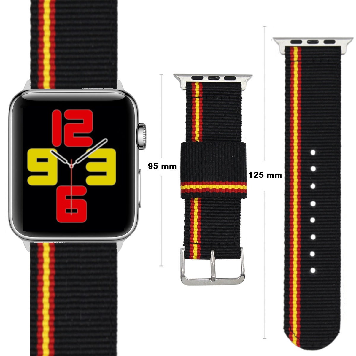 Nylon Strap Compatible With Apple Watch Series Etsy UK