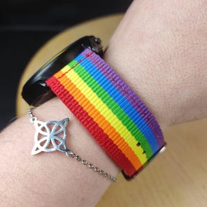 Nylonarmband für Huawei Watch GT 5 (Pro) – 46 mm / Huawei Watch GT 4 – 46 mm / Garmin Venu 3 / Amazfit Bip 5, LGTBI Pride Flagge 22 mm