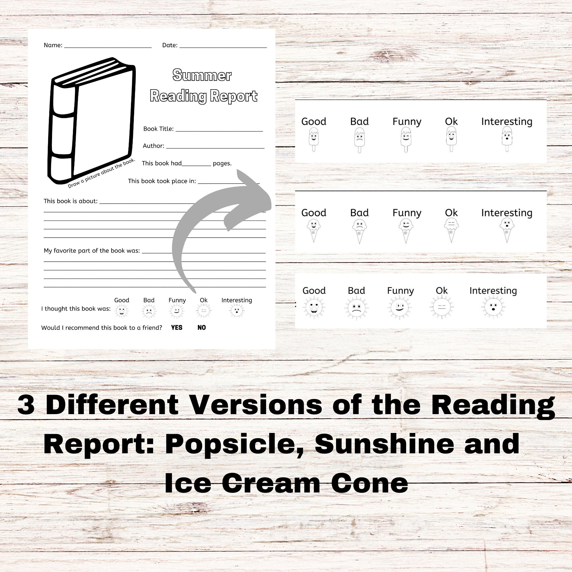 Kids Summer Reading Printable for Kids, Summer Reading Challenge