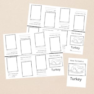 How to Cook a Turkey Mini Book | Thanksgiving Turkey Recipe Activity