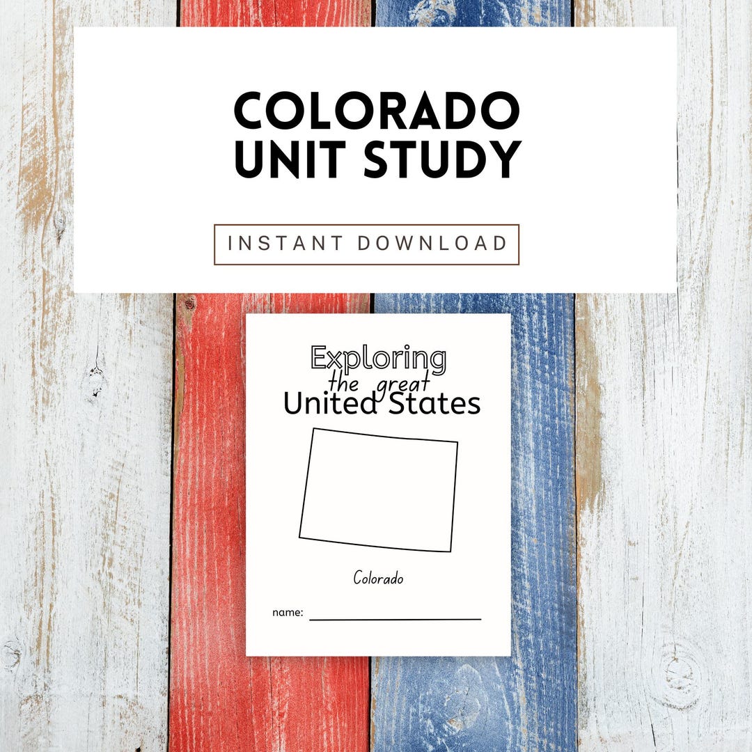 Colorado Worksheets and Unit Study - Etsy