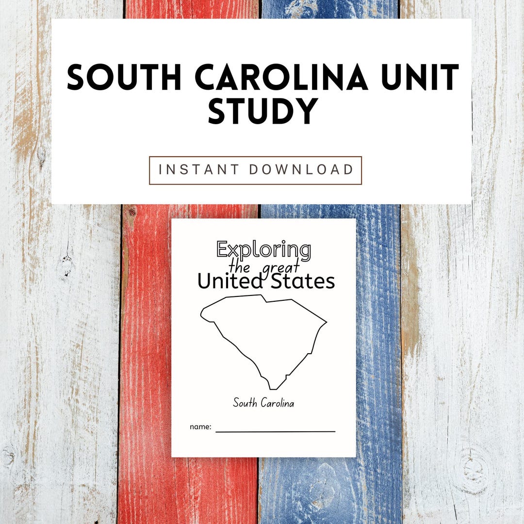 Sc Unit South Carolina Worksheets and Unit Study - Etsy